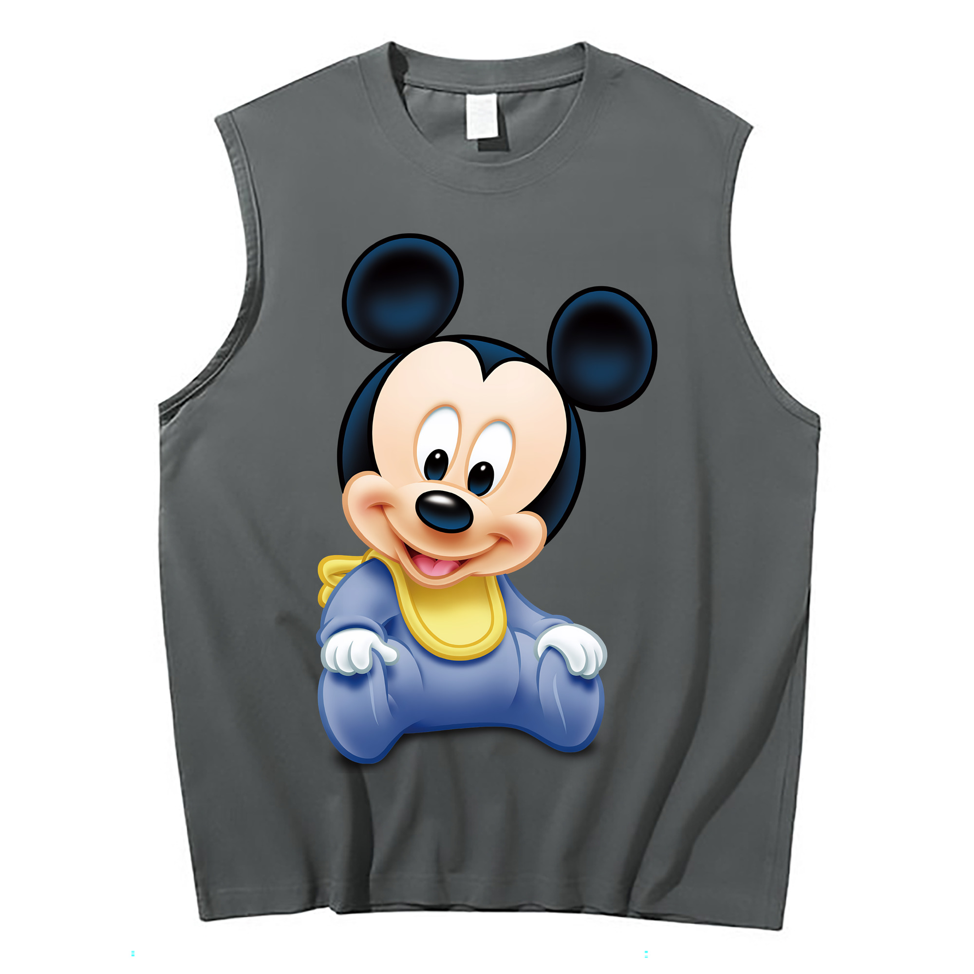 ミッキーマウス Mickey Mouse コットン100％タンクトップ（フロントプリント）